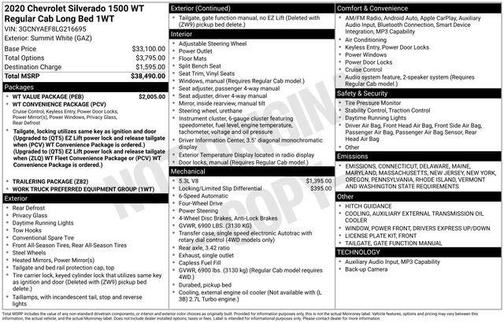 2020 Chevrolet Silverado 1500 WT