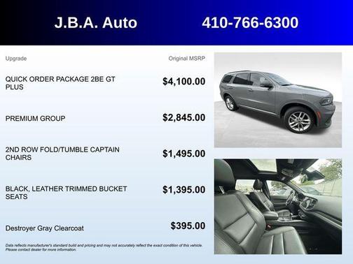 Gray Clearcoat 2022 Dodge Durango GT