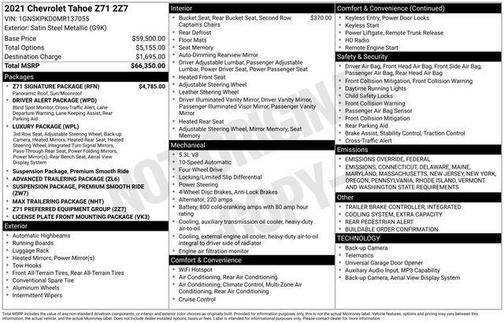 2021 Chevrolet Tahoe Z71