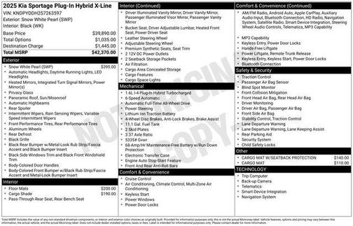 2025 Kia Sportage Plug-In Hybrid X-Line