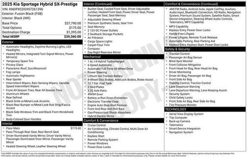 2025 Kia Sportage Hybrid SX-Prestige