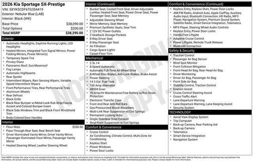 2026 Kia Sportage SX-Prestige
