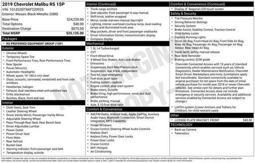 2019 Chevrolet Malibu RS