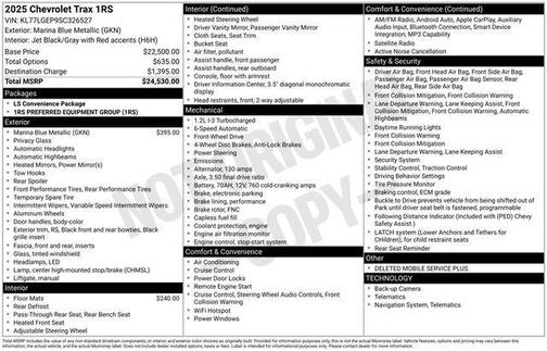 2025 Chevrolet Trax 1RS