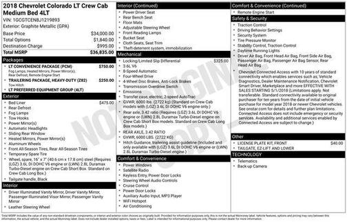 2018 Chevrolet Colorado LT