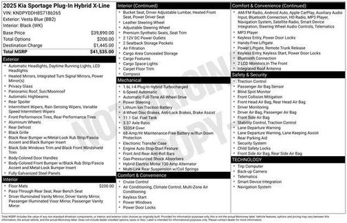 2025 Kia Sportage Plug-In Hybrid X-Line