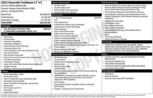 2022 Chevrolet Trailblazer LT