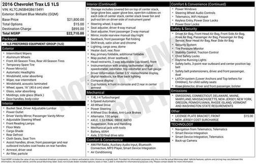 2016 Chevrolet Trax LS