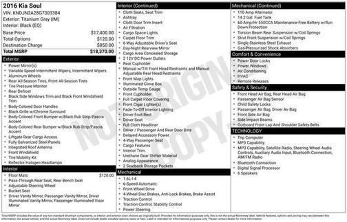 Titanium Gray 2016 Kia Soul Base