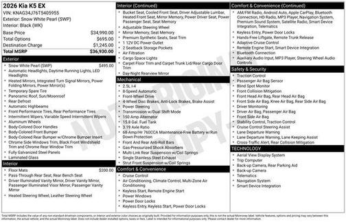 2026 Kia K5 EX