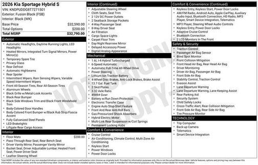2026 Kia Sportage Hybrid S