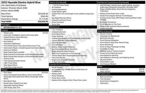 Phantom Black 2023 Hyundai ELANTRA HEV Blue