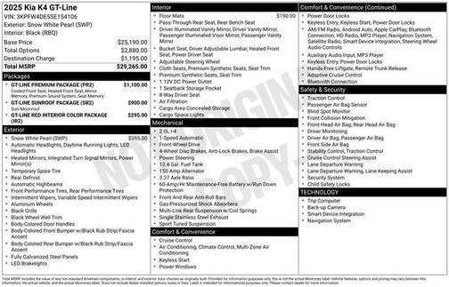 2025 Kia K4 GT-Line