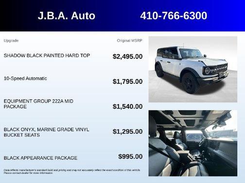 Oxford White 2025 Ford Bronco Big Bend