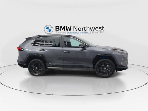 Magnetic Gray Metallic/Midnight Black Metallic 2024 Toyota RAV4 Hybrid SE