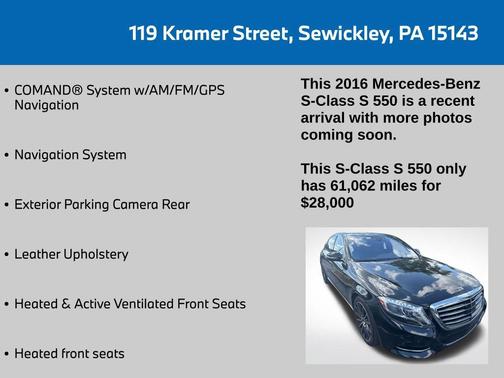 2016 Mercedes-Benz S-Class 4MATIC