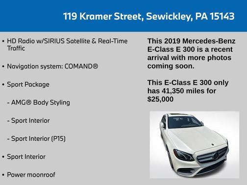 2019 Mercedes-Benz E-Class 4MATIC