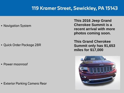 2016 Jeep Grand Cherokee Summit