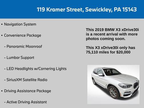 2019 BMW X3 xDrive30i