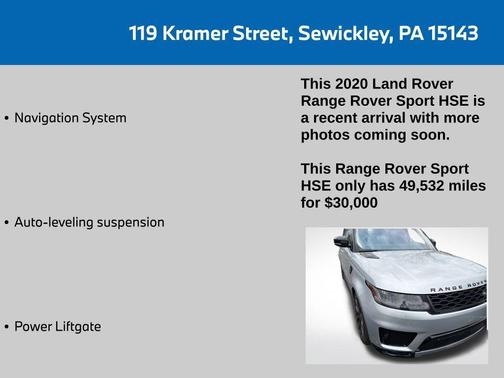 2020 Land Rover Range Rover Sport HSE