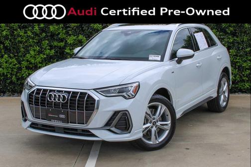 GLACIER WHITE 2024 Audi Q3 45 S line Premium Plus