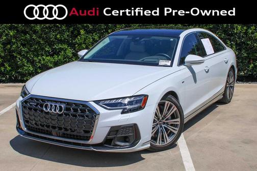 Glacier White Metallic 2024 Audi A8 L 55 TFSI quattro Tiptronic