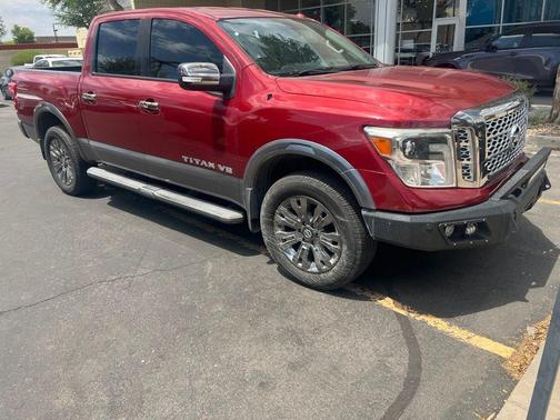 Red 2019 Nissan Titan Platinum Reserve