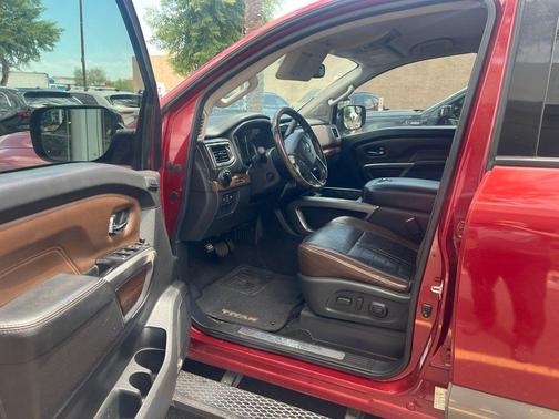 Red 2019 Nissan Titan Platinum Reserve