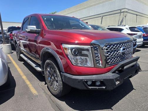 Red 2019 Nissan Titan Platinum Reserve