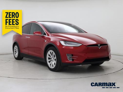 Red 2021 Tesla Model X Long Range Plus