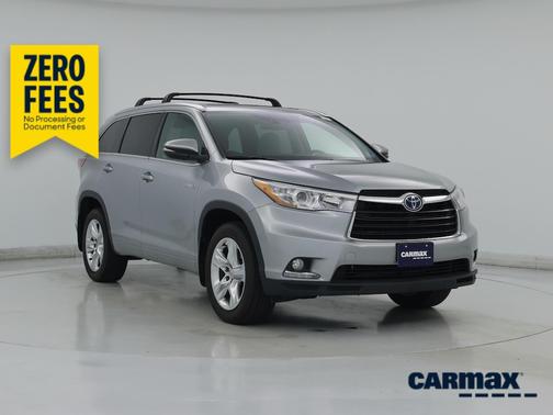 Silver 2015 Toyota Highlander Hybrid Limited Platinum