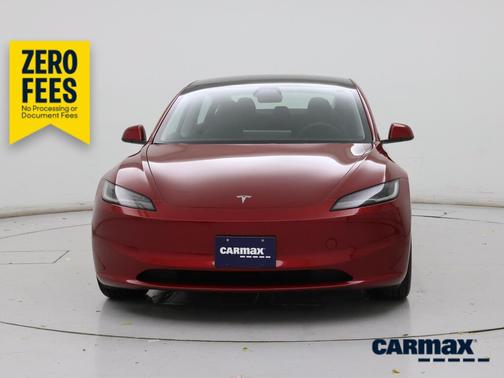 Red 2024 Tesla Model 3 Long Range