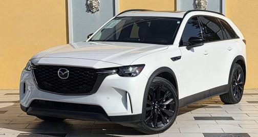 Rhodium White Premium 2025 Mazda CX-90 PHEV Premium Sport