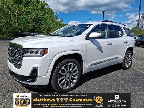White Frost Tricoat 2023 GMC Acadia Denali