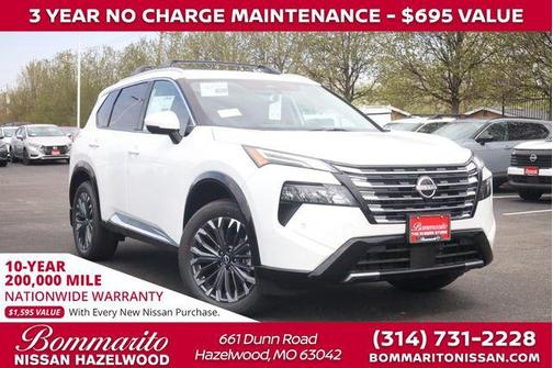 White Pearl 2026 Nissan Rogue Platinum