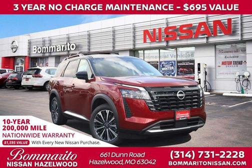 Scarlet 2026 Nissan Pathfinder Platinum