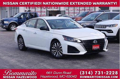 Pearl White 2025 Nissan Altima 2.5 SV