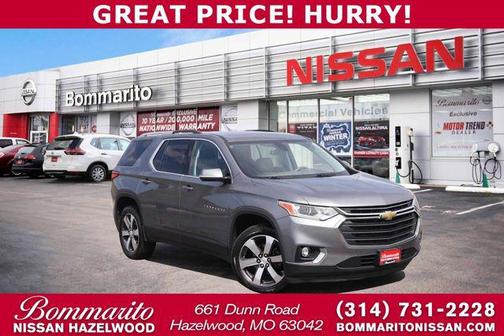 Steel Metallic 2018 Chevrolet Traverse LT Leather
