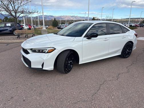 Platinum White Pearl 2026 Honda Civic Hybrid Sport