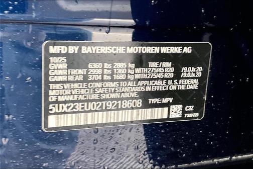 Tanzanite Blue II Metallic 2026 BMW X5 xDrive40i