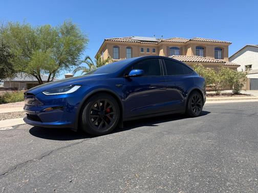Blue 2023 Tesla Model X Plaid