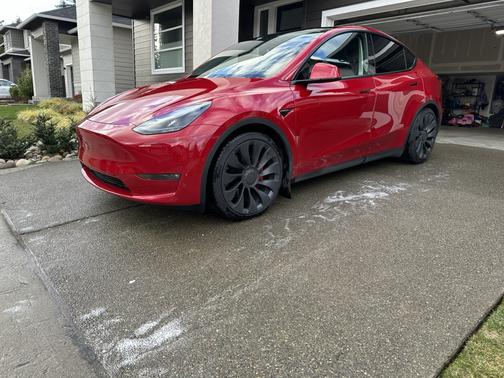 Red 2022 Tesla Model Y Performance