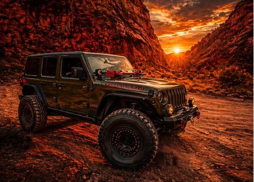 Green 2021 Jeep Wrangler Unlimited Rubicon