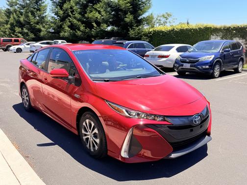Red 2021 Toyota Prius Prime XLE