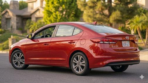 Red 2018 Hyundai ELANTRA SEL