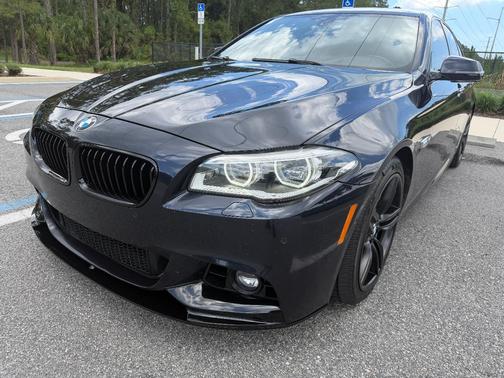 Blue 2015 BMW 550 i