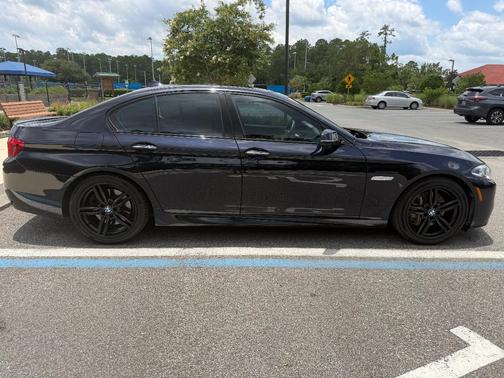 Blue 2015 BMW 550 i