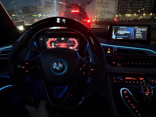 White 2015 BMW i8 Base