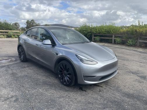 Silver 2024 Tesla Model Y Performance