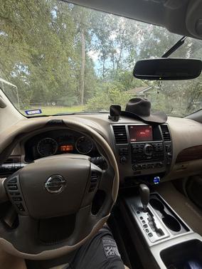 White 2015 Nissan Armada Platinum